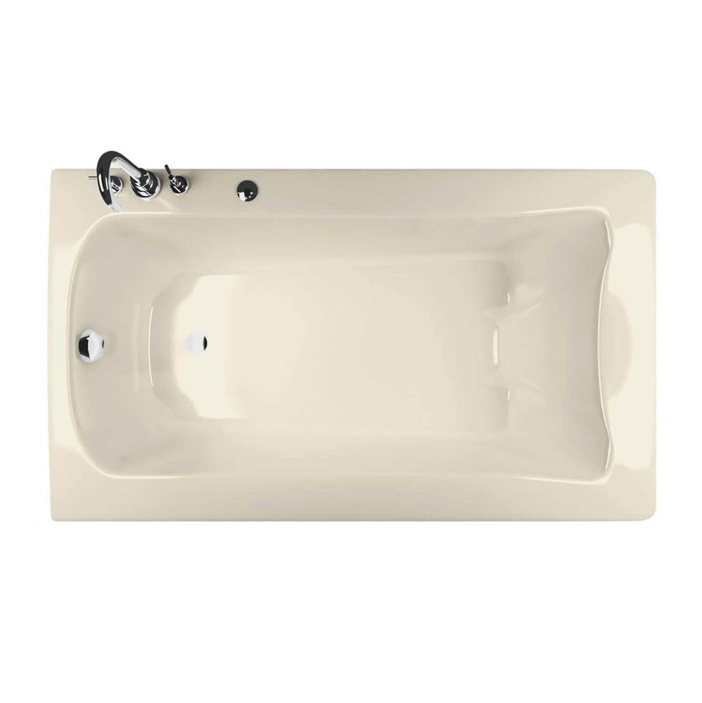 Maax Canada Release 59.625 in. x 36 in. Alcove Bathtub with Combined Hydromax/Aerofeel System End Drain in Bone