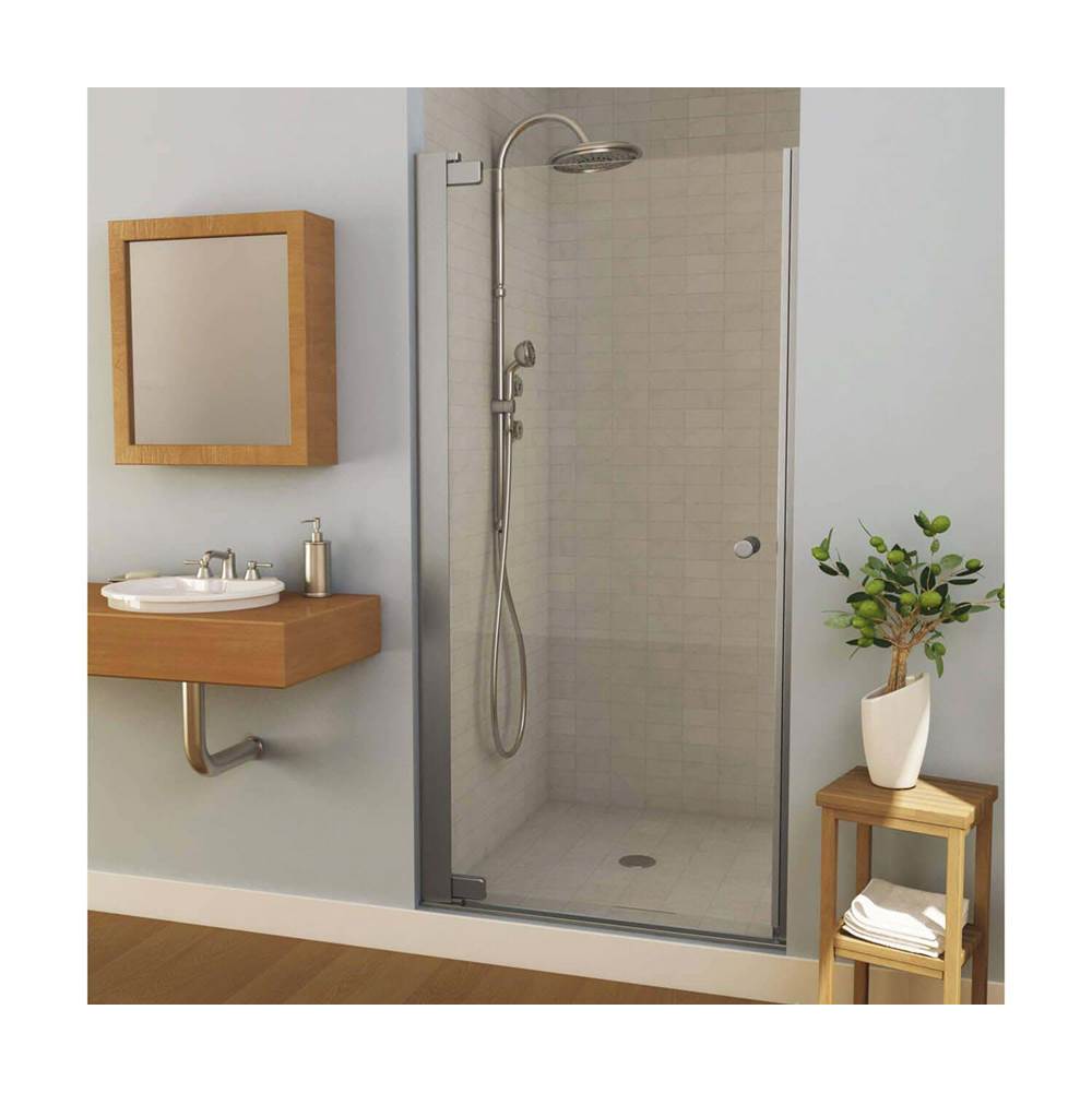 Maax Canada Madono 31.5-33.5 in. x 67 in. Pivot Alcove Shower Door with Clear Glass in Chrome