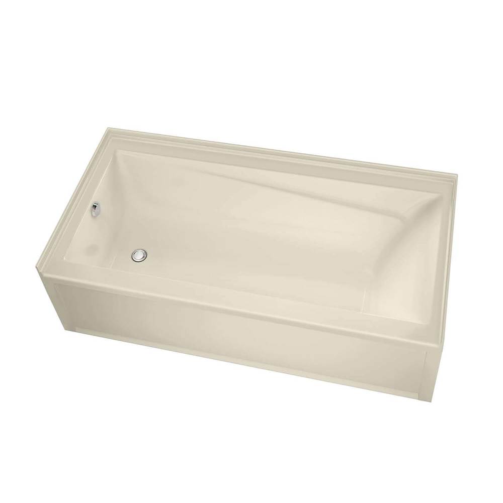 Maax Canada Exhibit IFS AFR DTF 59.75 in. x 31.875 in. Alcove Bathtub with Whirlpool System Right Drain in Bone