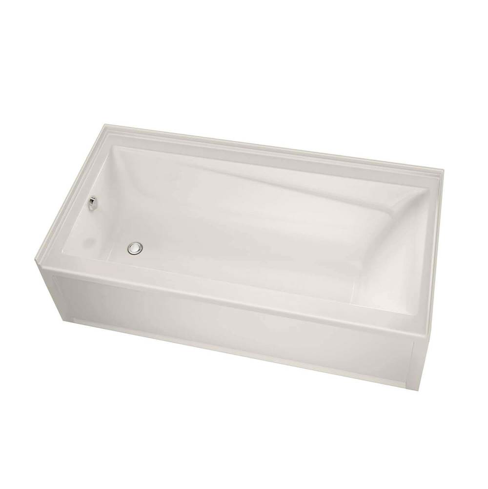 Maax Canada Exhibit IFS AFR DTF 59.75 in. x 31.875 in. Alcove Bathtub with Whirlpool System Left Drain in Biscuit