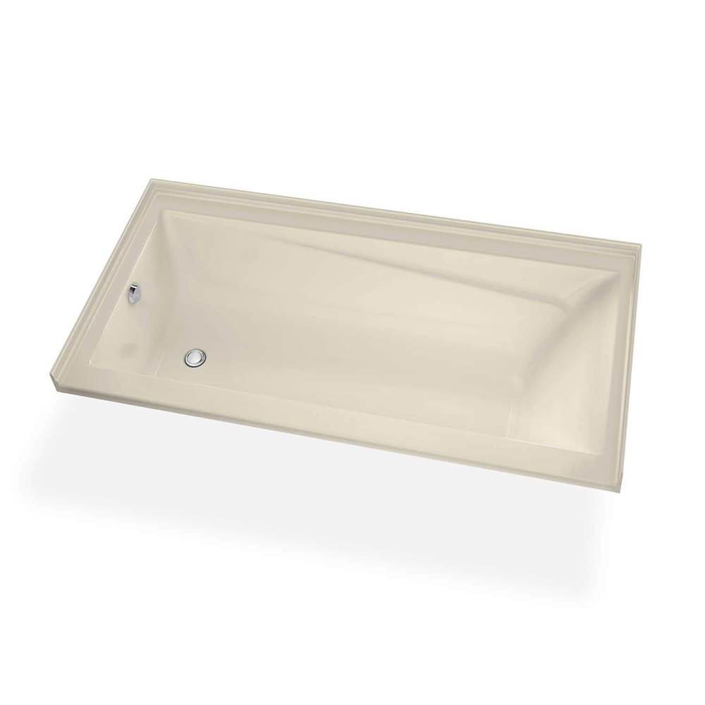 Maax Canada Exhibit IF DTF 59.75 in. x 31.875 in. Alcove Bathtub with Combined Whirlpool/Aeroeffect System Left Drain in Bone