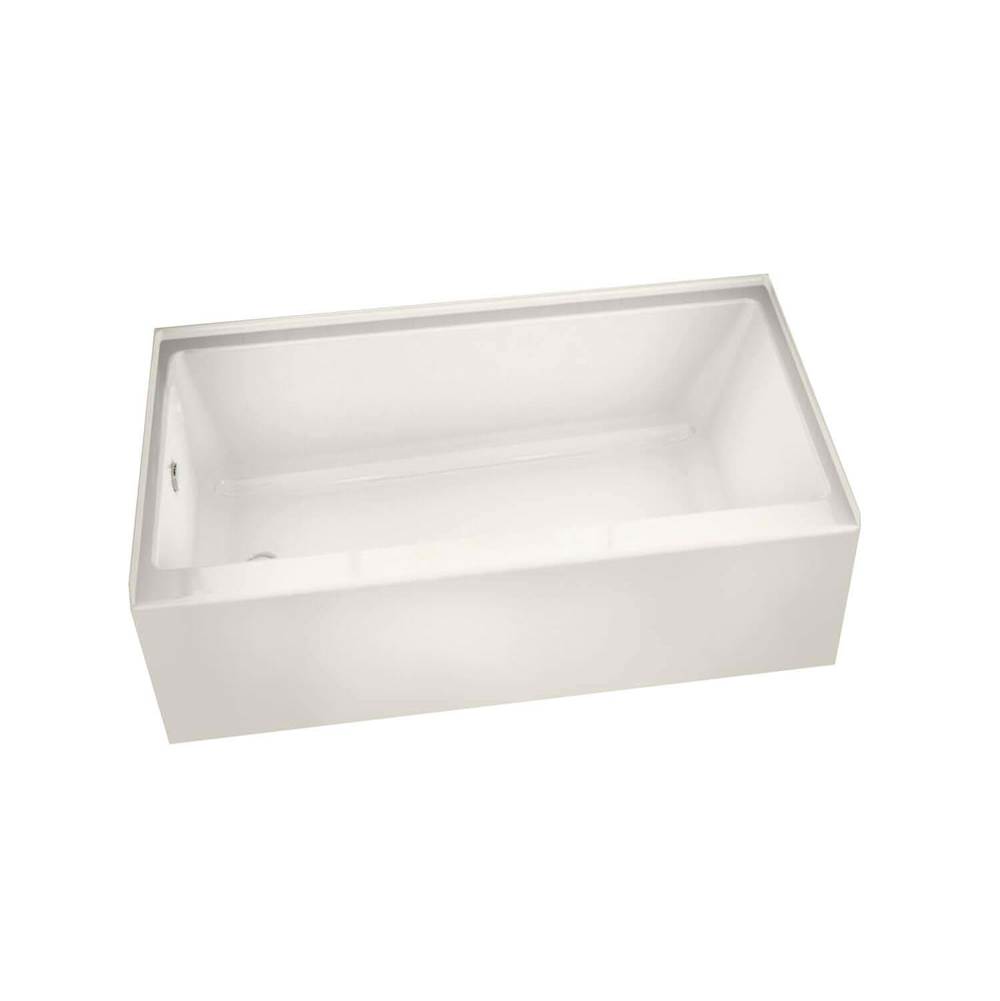 Maax Canada Rubix AFR 59.75 in. x 32 in. Alcove Bathtub with Right Drain in Biscuit