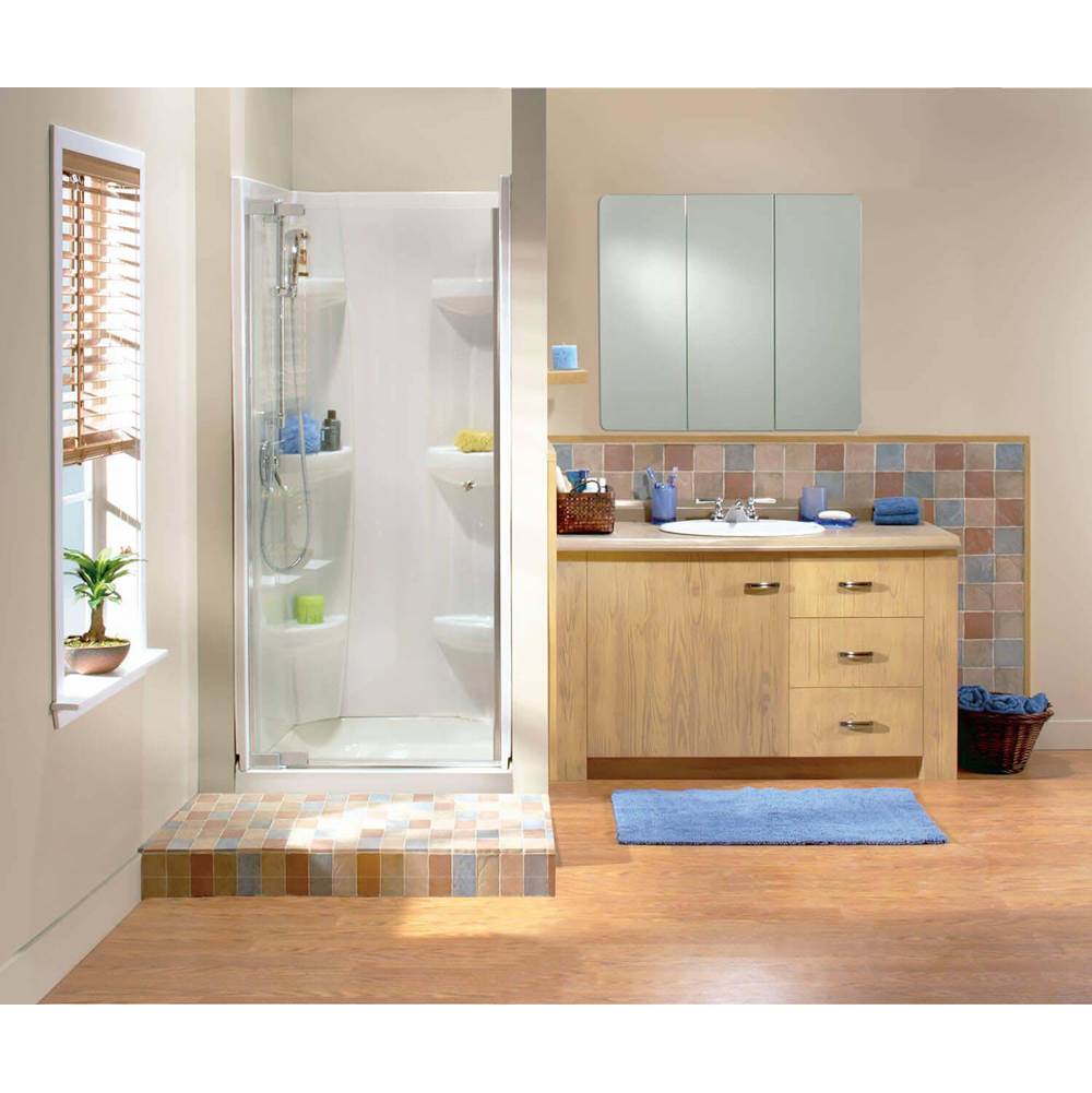Maax Canada SQ 41.75 in. x 42.125 in. x 4.125 in.  Alcove Shower Base with Center Drain in White