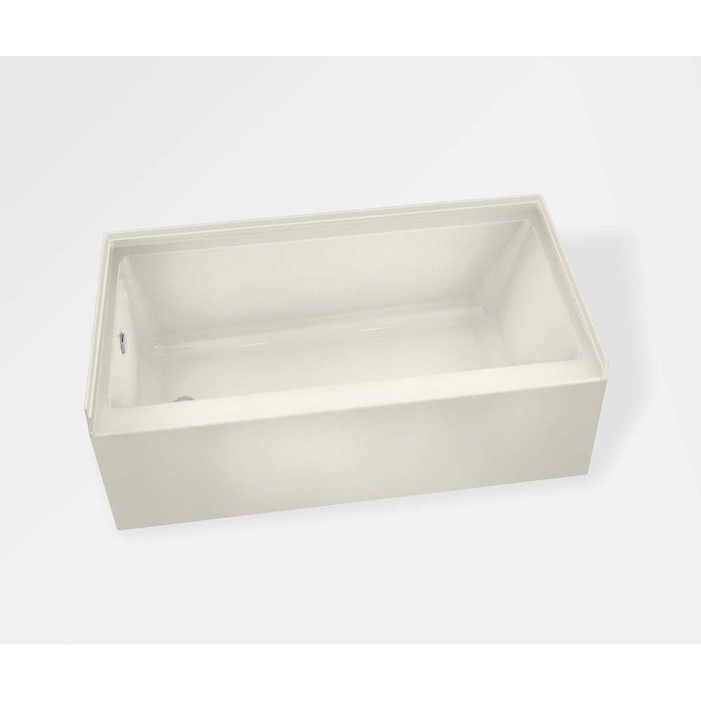 Maax Canada Rubix AFR DTF 59.75 in. x 30 in. Alcove Bathtub with Right Drain in Biscuit