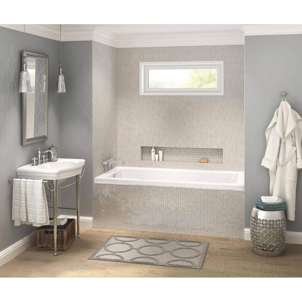 Maax Canada Pose IF 59.625 in. x 29.875 in. Alcove Bathtub with Whirlpool System Right Drain in White