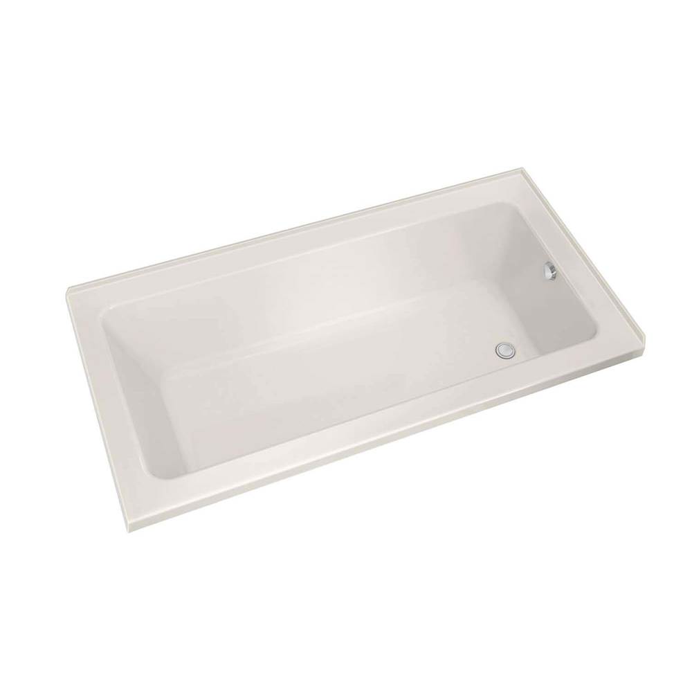 Maax Canada Pose IF 59.625 in. x 29.875 in. Corner Bathtub with Combined Whirlpool/Aeroeffect System Right Drain in Biscuit