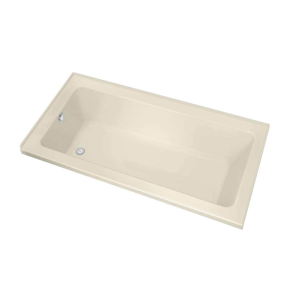 Maax Canada Pose IF 59.625 in. x 31.625 in. Alcove Bathtub with Combined Whirlpool/Aeroeffect System Left Drain in Bone