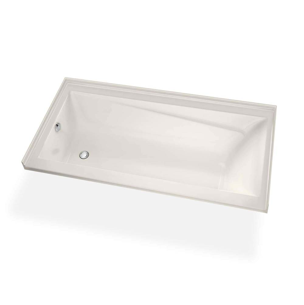 Maax Canada Exhibit IF DTF 59.875 in. x 36 in. Alcove Bathtub with Combined Whirlpool/Aeroeffect System Left Drain in Biscuit