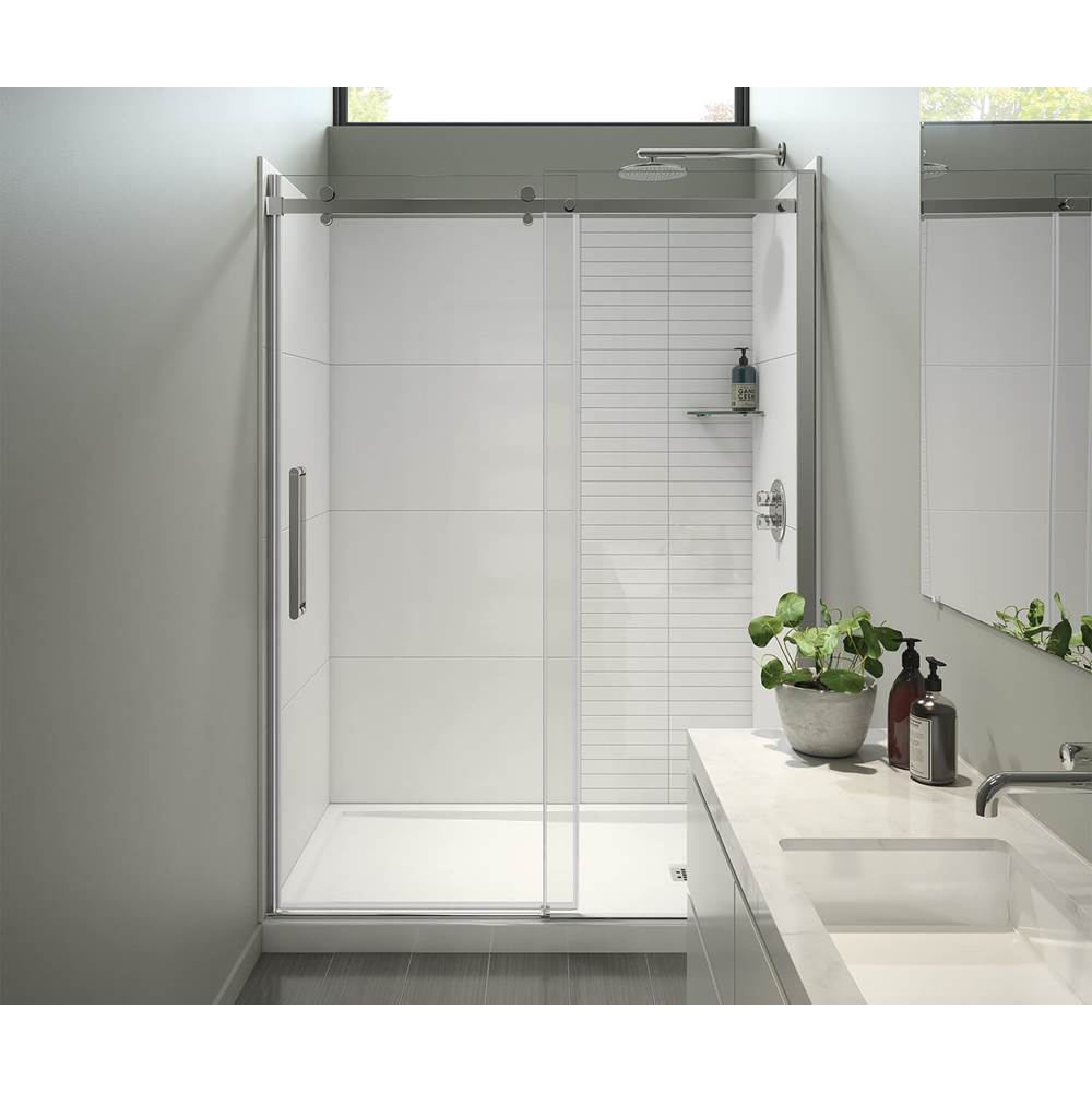 Maax Canada Halo Pro 56.5-59 in. x 78.75 in. Sliding Alcove Shower Door with Clear Glass in Chrome