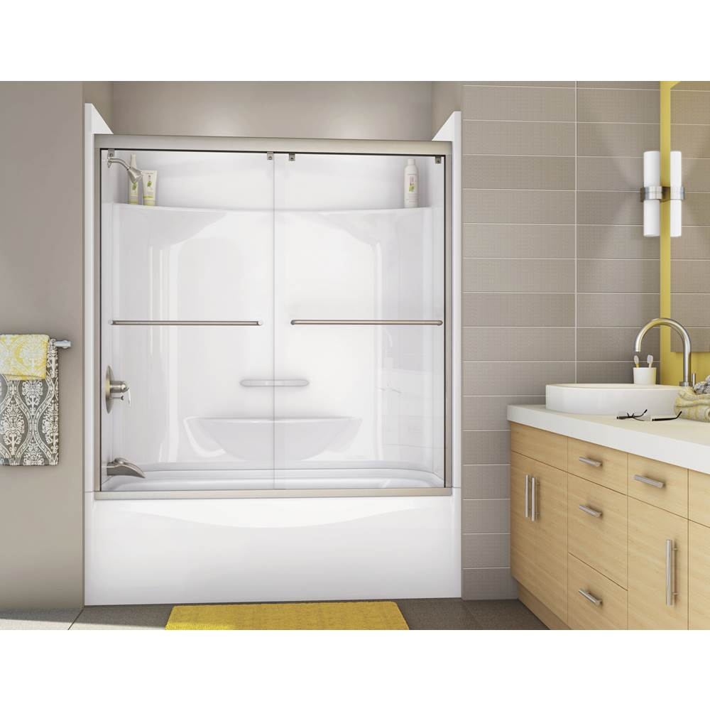 Maax Canada KDTS AFR 59.875 in. x 30.125 in. x 79.625 in. 4-piece Tub Shower with Right Drain in White