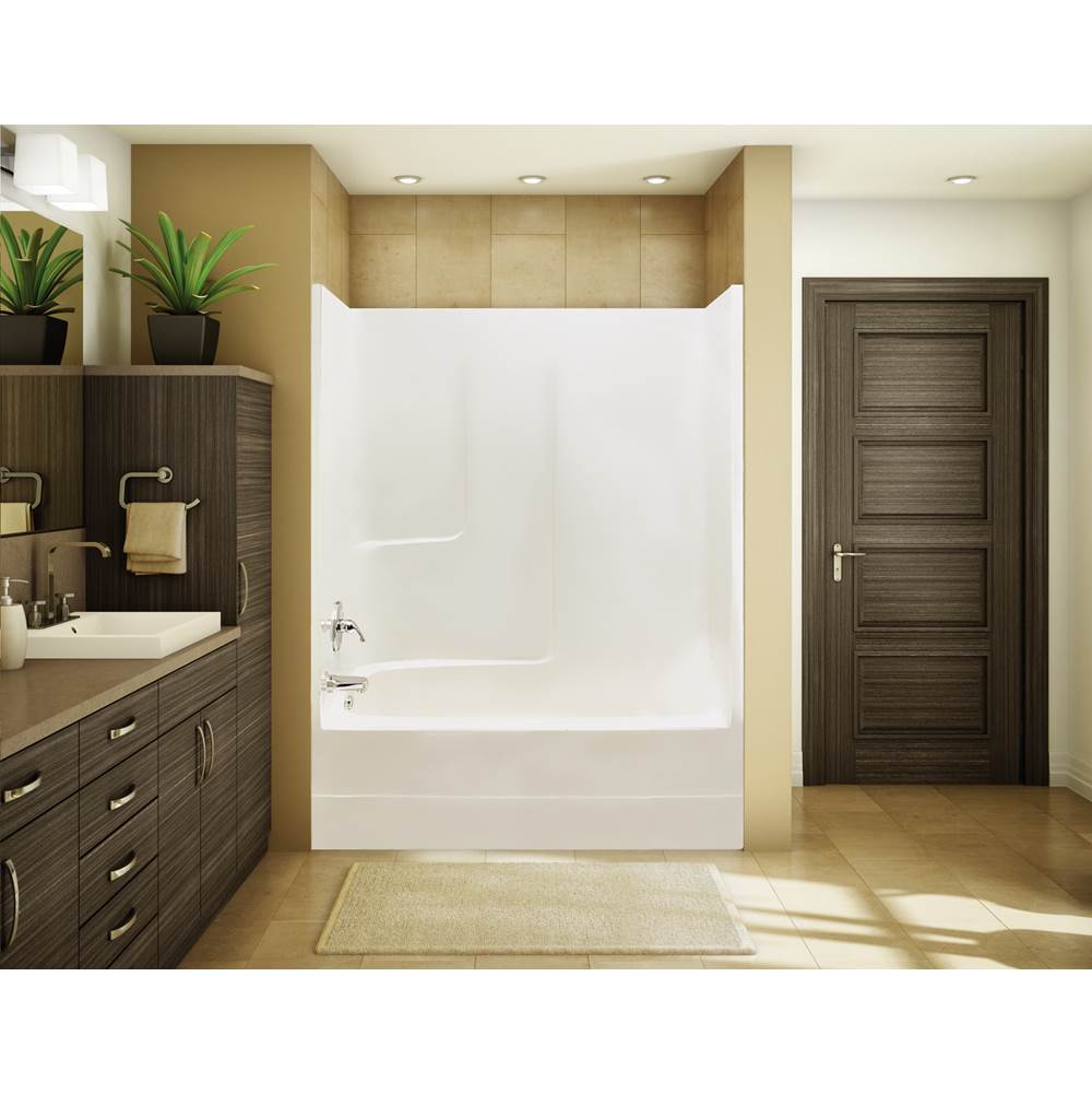 Maax Canada TSEA62 59.875 in. x 31 in. x 74 in. 1-piece Tub Shower with Whirlpool Left Drain in White