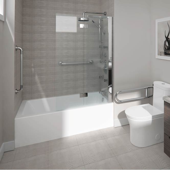Neptune Entrepreneur Canada ASTICA bathtub 30x60 AFR with Tiling Flange and Skirt, Right drain, White ASTI3060 BJD AFR