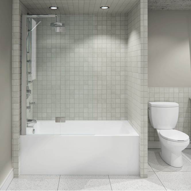 Neptune Entrepreneur Canada PIA bathtub 30x60 AFR with Tiling Flange and Skirt, Right drain, Biscuit PIA3060 BJD AFR