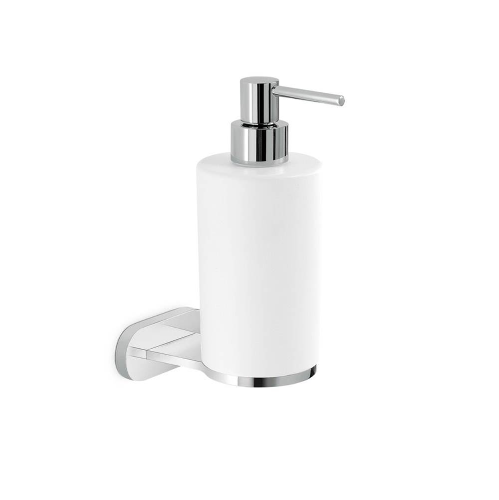 Newform Canada Black Ceramic Wallmount Soap Dispenser, Matte White