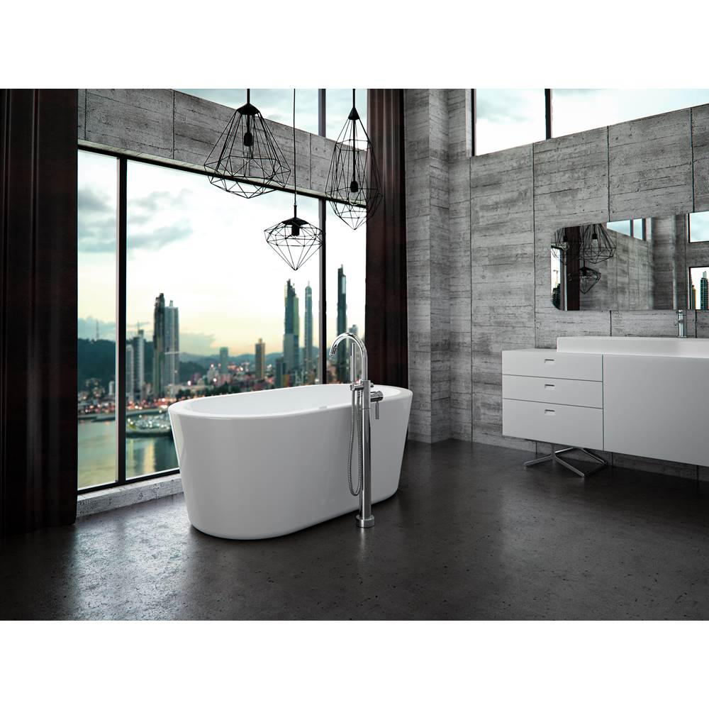 Neptune Rouge Canada Freestanding One Piece Amaze 32X60, Oval, Rouge-Air, Chrome Drain, White