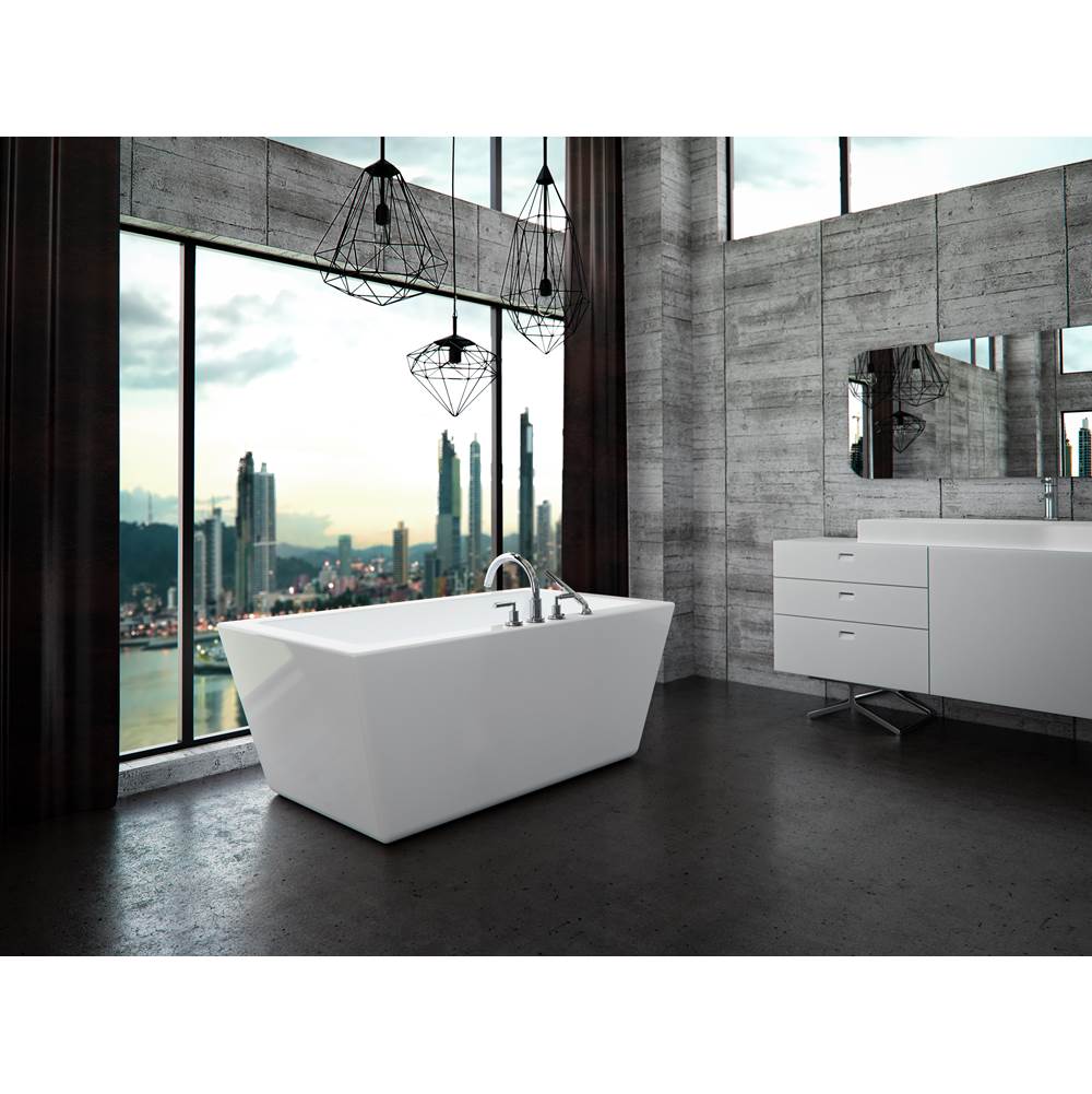 Neptune Rouge Canada Freestanding One Piece Amaze 32X66, Rectangle, Rouge-Air, Chrome Drain, White