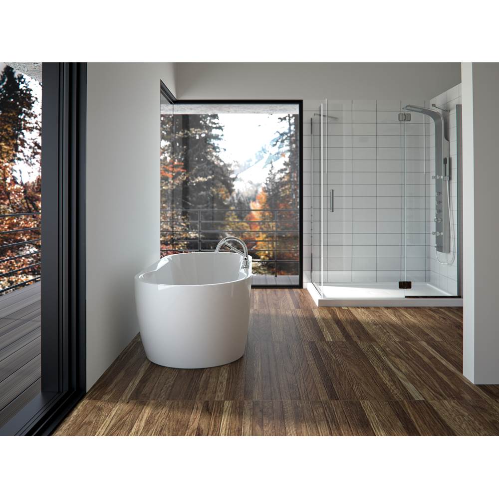 Neptune Rouge Canada Freestanding One Piece Berlin 32X60, Rouge-Air, Chrome Drain, White