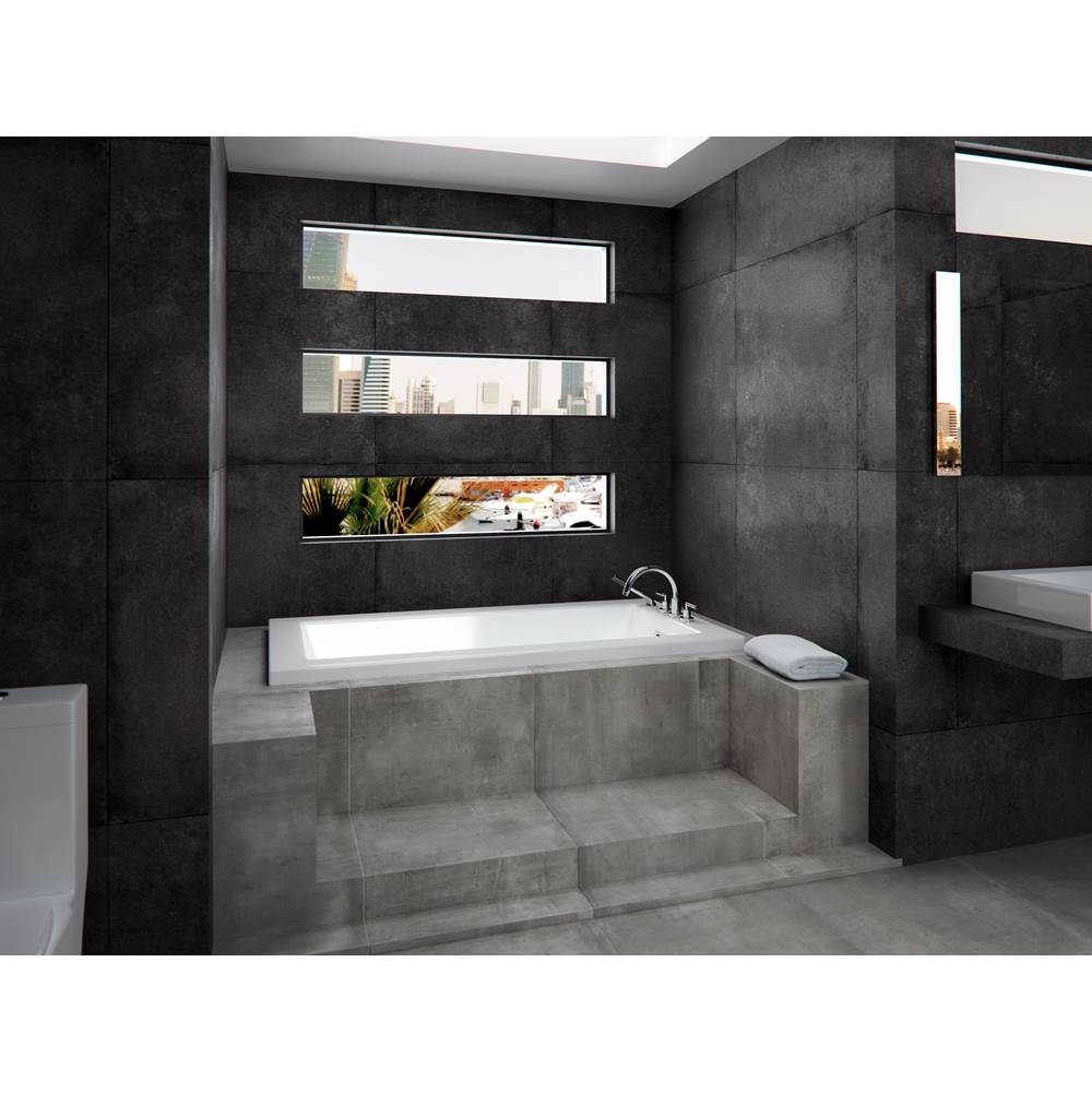 Neptune Rouge Canada Munich Bathtub 32X60, With Chrome Drain And Removable Overflow Cover, White