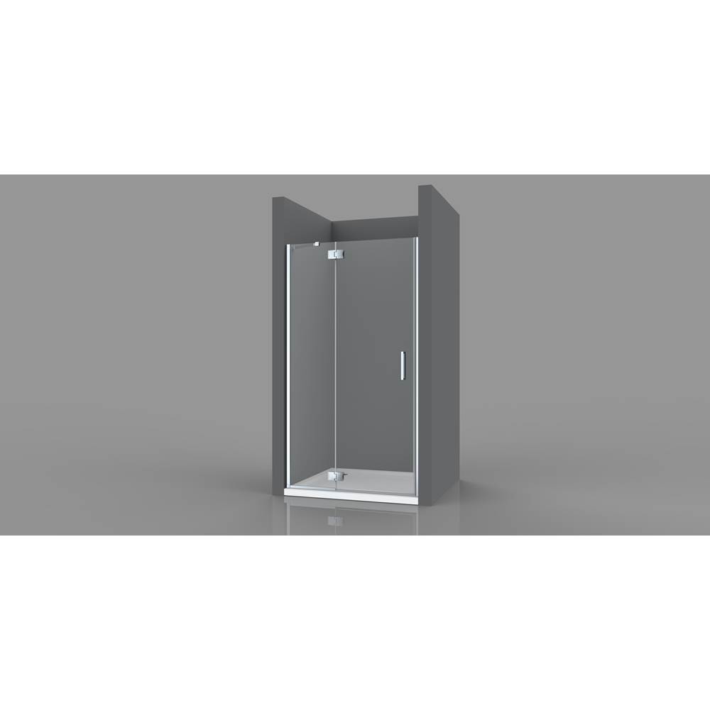 Produits Neptune AZELIA 48 Pivoting Shower Door, Chrome/Clear