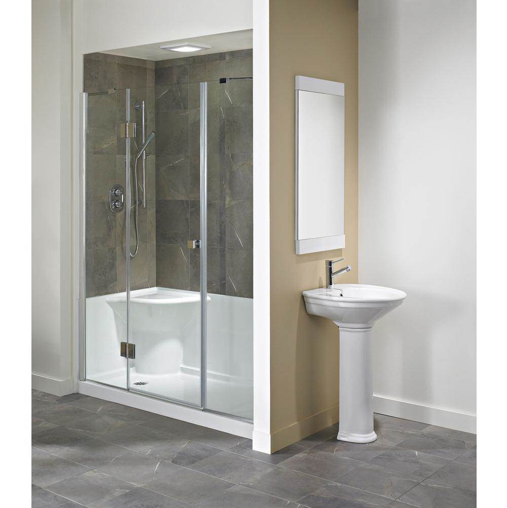 Produits Neptune KOYA shower base 32x60 with Right Seat and Right Drain, White
