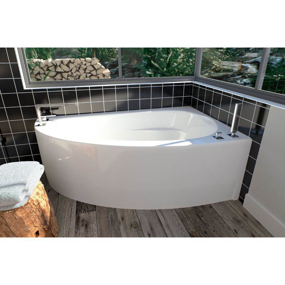 Produits Neptune WIND bathtub 36x60 with Tiling Flange and Skirt, Right drain, Whirlpool/Mass-Air/Activ-Air, Biscuit