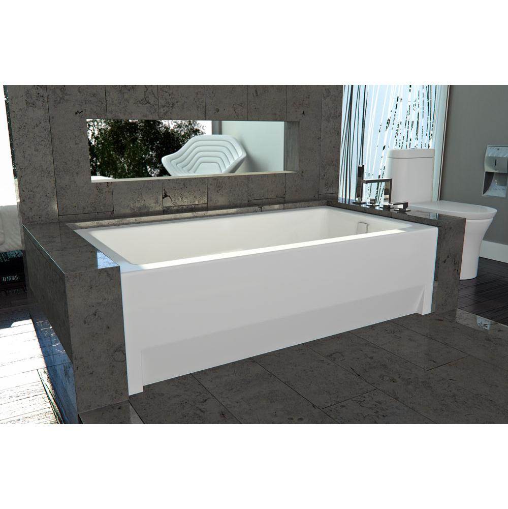 Produits Neptune ZORA bathtub 36x66 with Tiling Flange and Skirt, Left drain, Mass-Air, Black