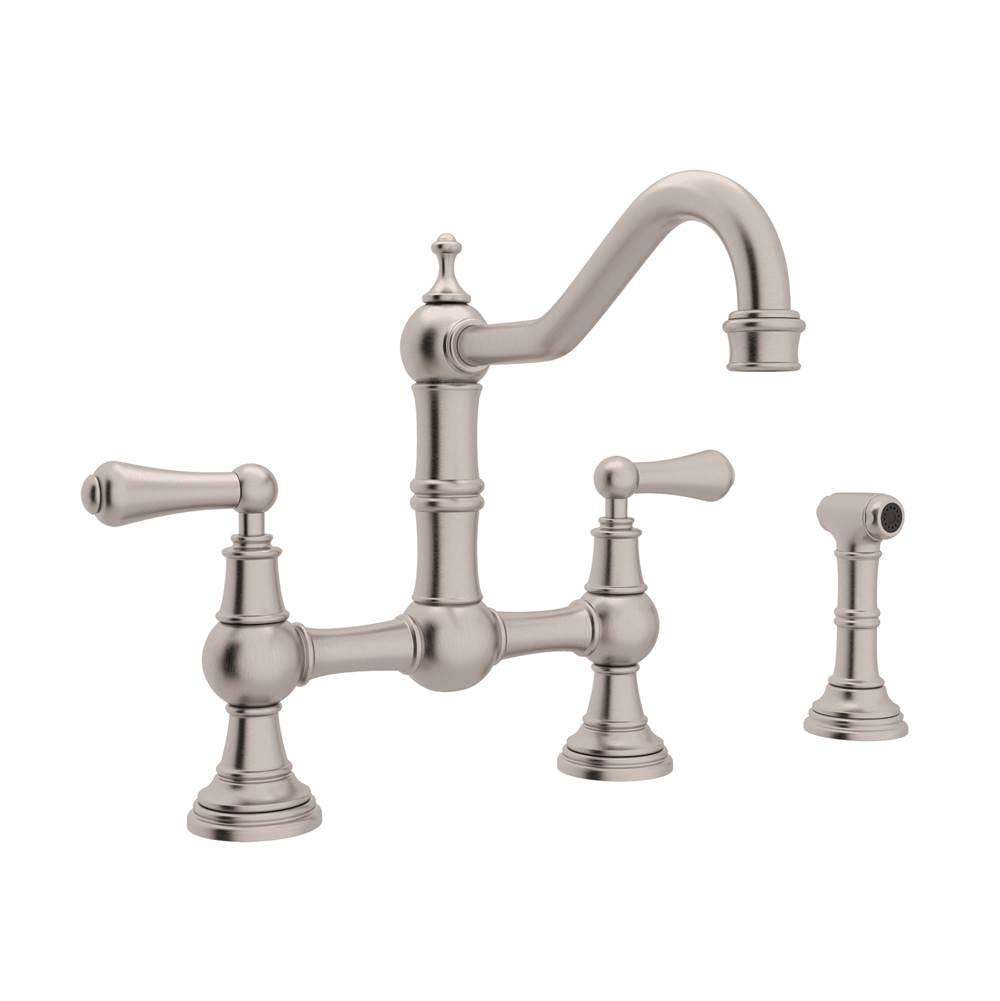 Perrin & Rowe Edwardian™ Bridge Kitchen Faucet With Side Spray