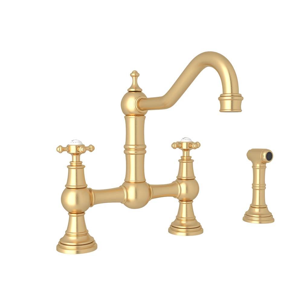 Perrin & Rowe Edwardian™ Bridge Kitchen Faucet With Side Spray