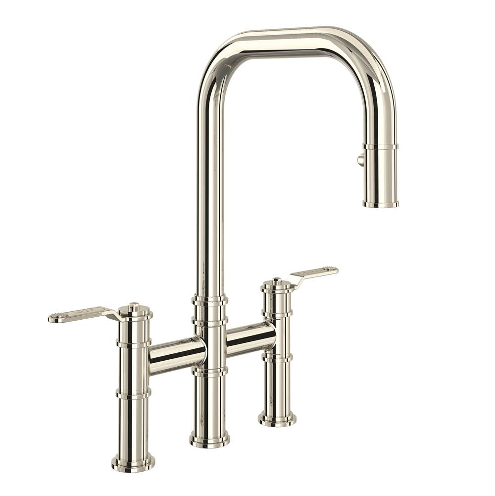 Perrin & Rowe Armstrong™ Pull-Down Bridge Kitchen Faucet With U-Spout