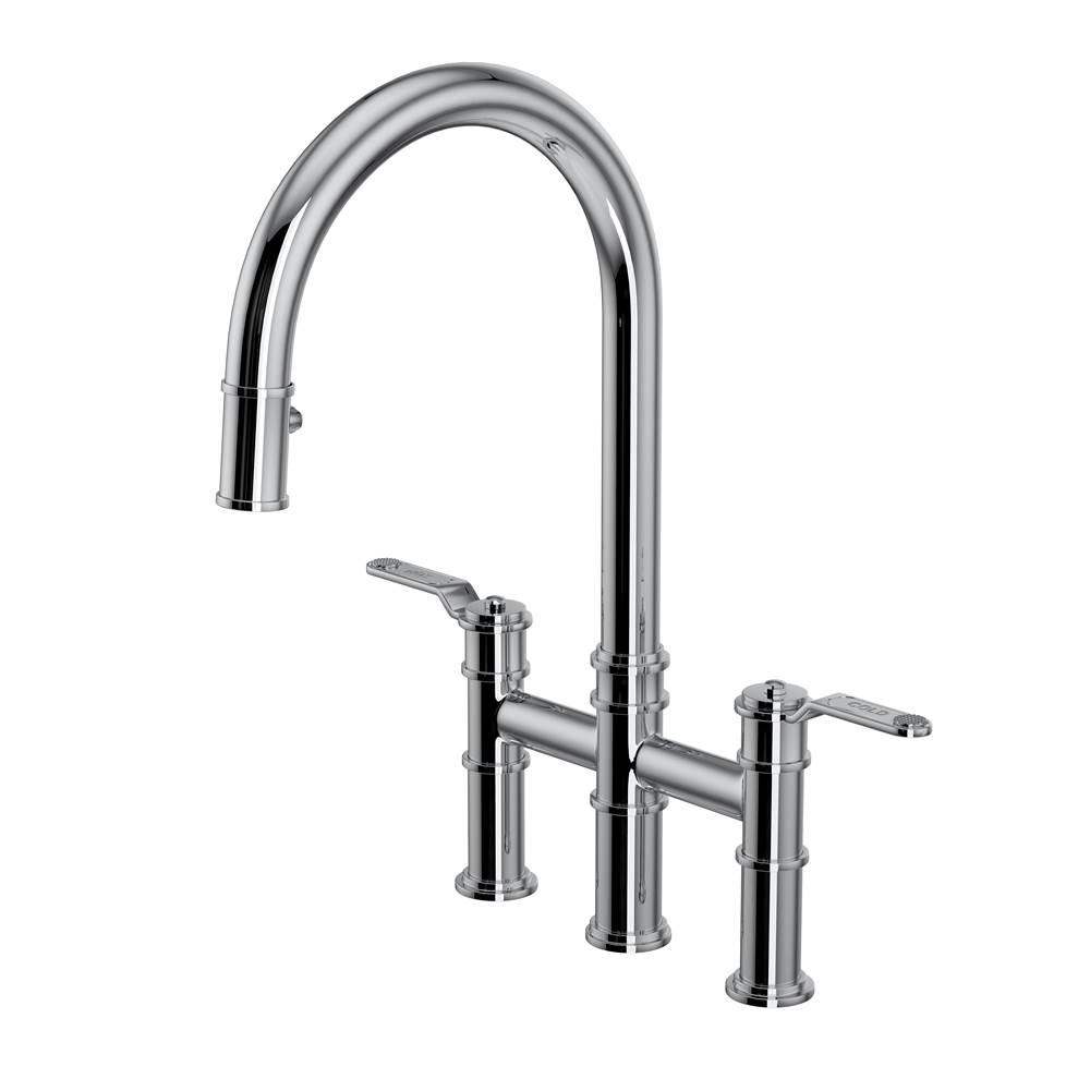 Perrin & Rowe Armstrong™ Pull-Down Bridge Kitchen Faucet With C-Spout
