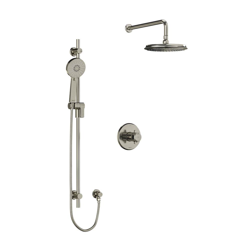 Riobel Type T/P (thermostatic/pressure balance) 1/2'' coaxial 2-way system with hand shower and shower head