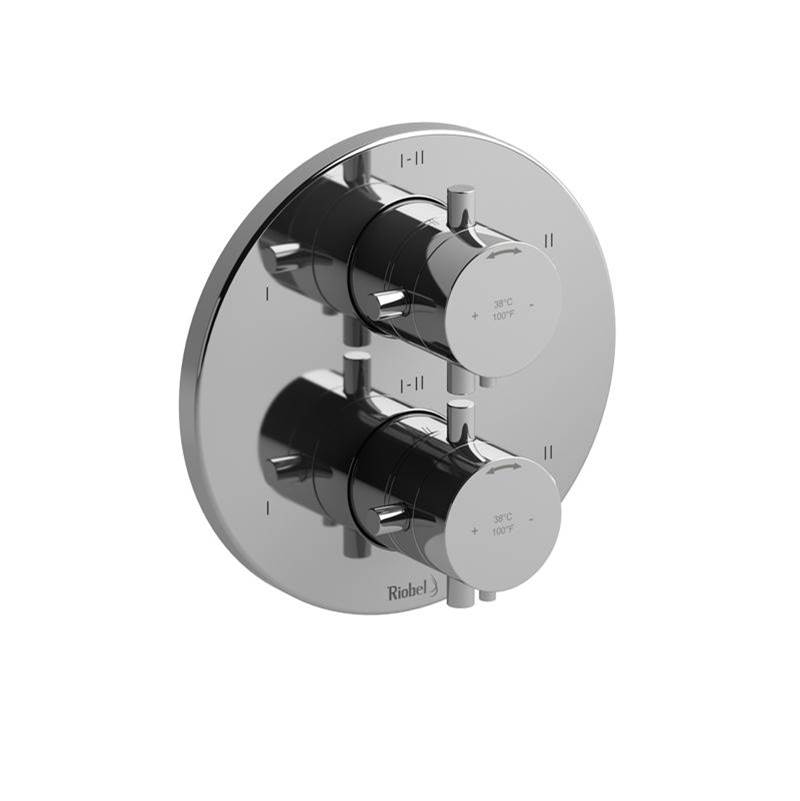 Riobel 4-way Type T/P (thermostatic/pressure balance) 3/4'' coaxial complete valve