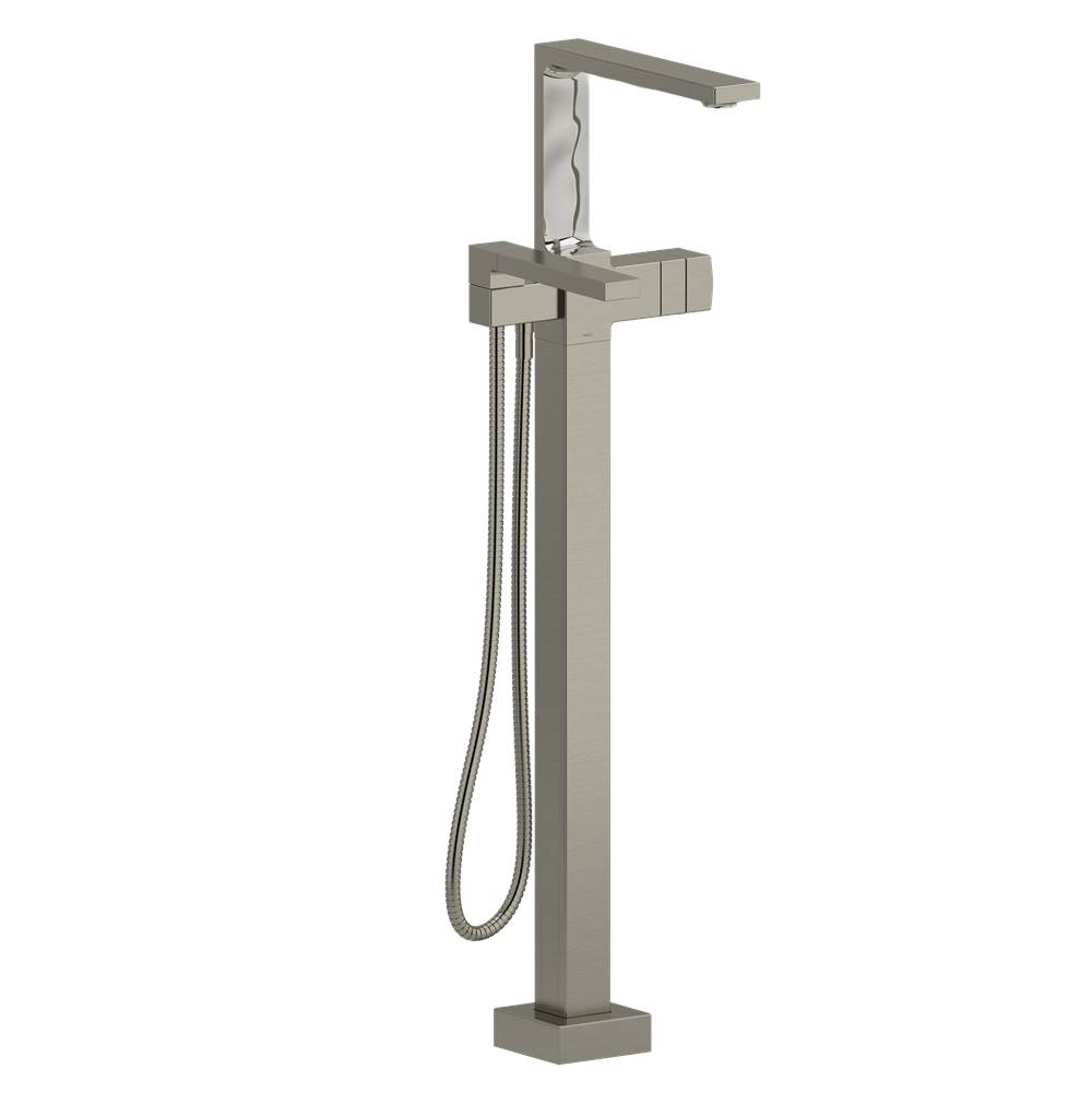 Riobel 2-way Type T (thermostatic) coaxial floor-mount tub filler with handshower