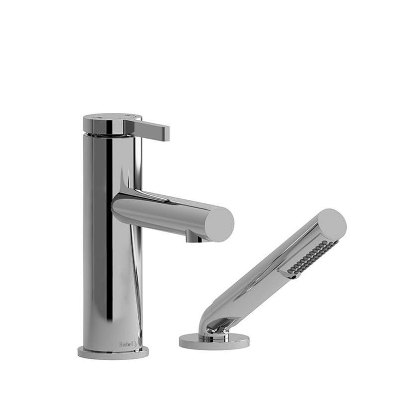 Riobel Pro 2-piece deck-mount tub filler with hand shower