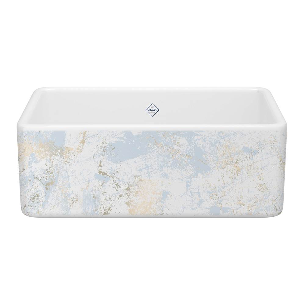Shaws 30'' Shaker Single Bowl Farmhouse Apron Front Fireclay Kitchen Sink With Patina Design
