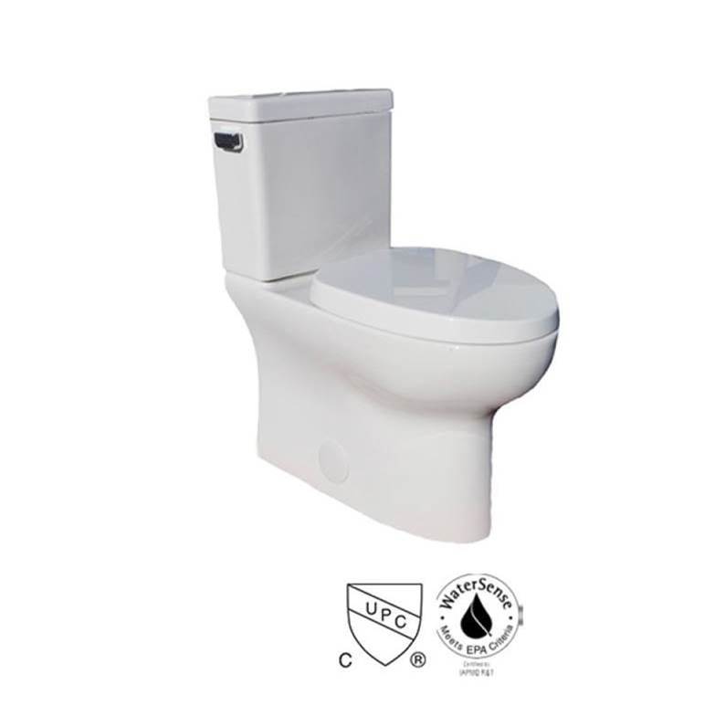 StudioLux Two-Piece Skirted Toilet With Polished Chrome Tank Lever