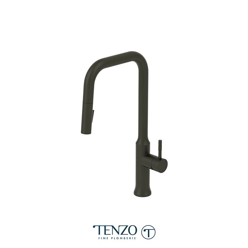 Tenzo Single-handle kitchen faucet Regia with pull-down & 2-Function hand shower matte black