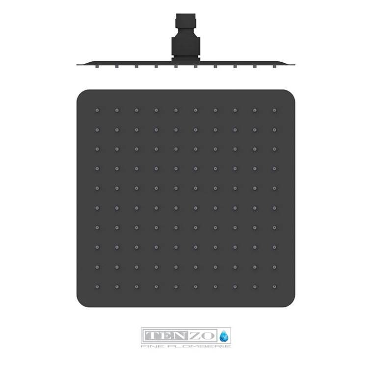Tenzo AirBoost shwr head square 25x25cm (10in) matte black