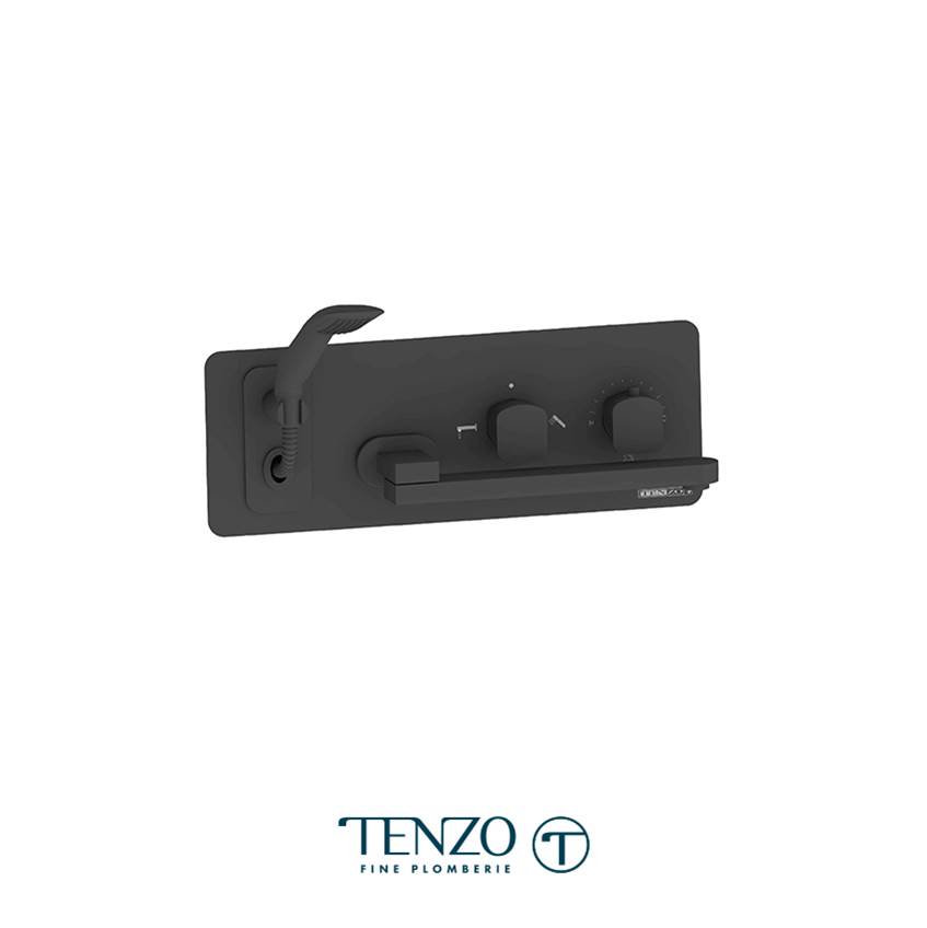 Tenzo Wall mount tub faucet with swivel spout Delano matte black