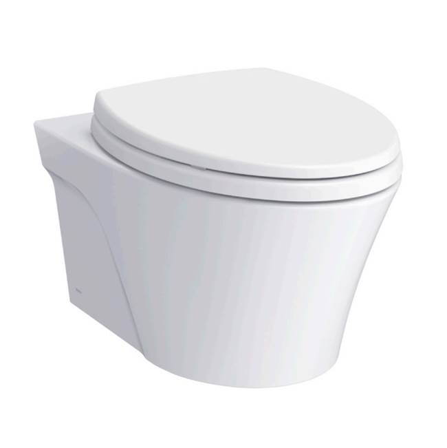 TOTO AP Wall-Hung Elongated Toilet Bowl with Skirted Design and CEFIONTECT, Cotton White