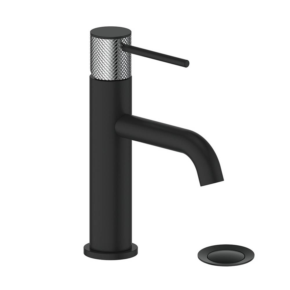 Vogt Drava Lavatory Faucet with Pop-Up, Chrome, Matte Black