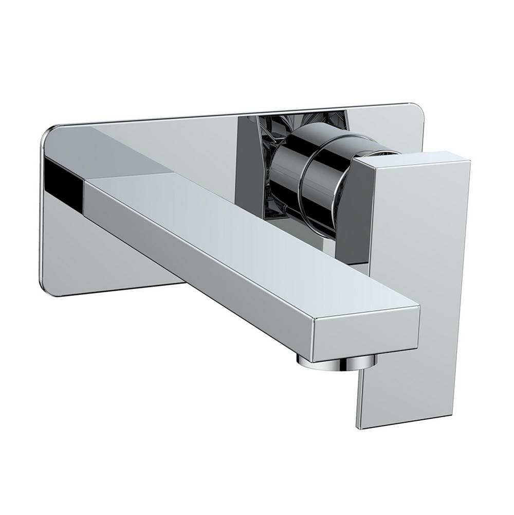 Vogt Kapfenberg Wall Mount Lavatory Faucet with Plate, Chrome