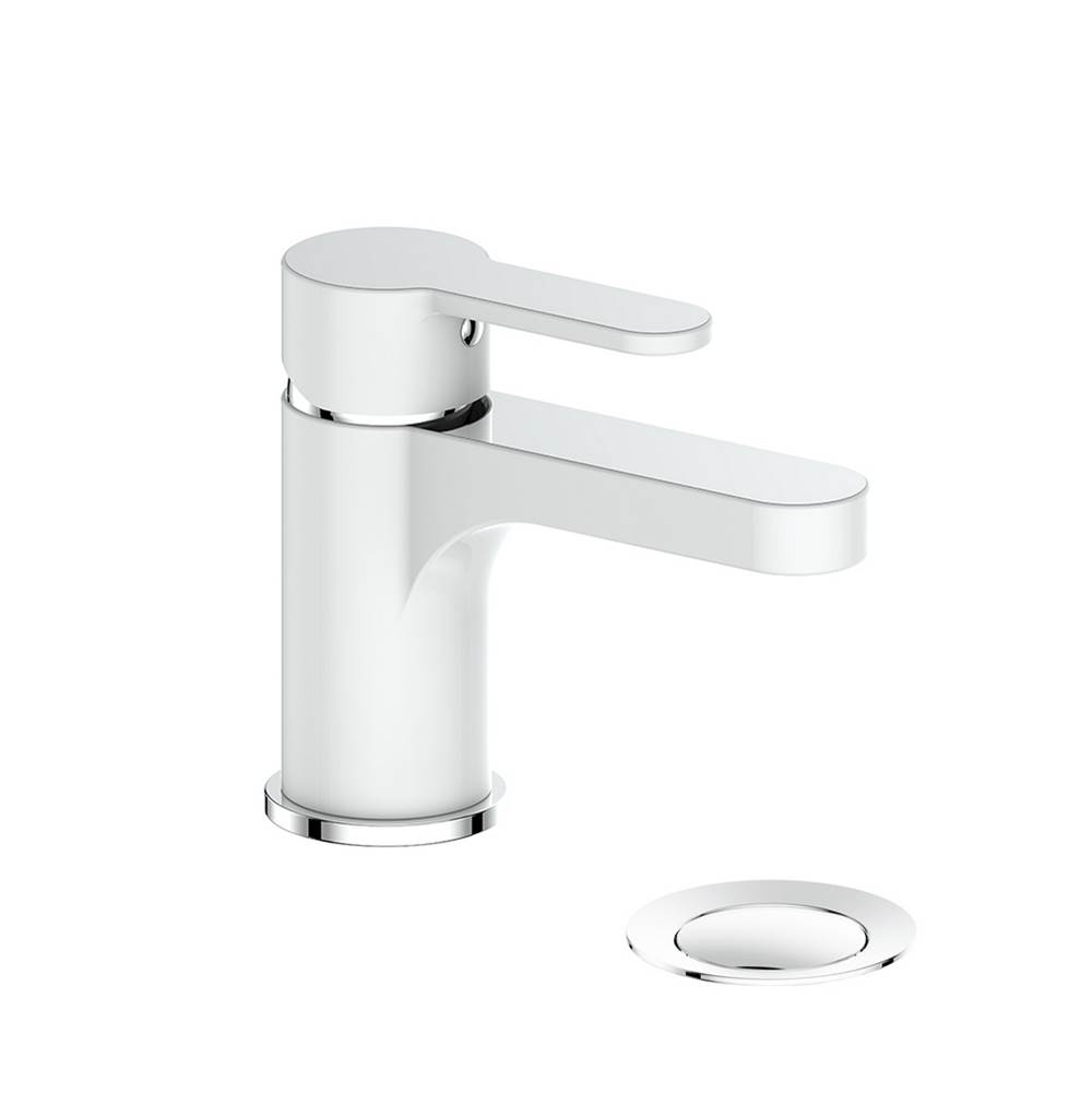 Vogt Lusten Faucet with White Pop-Up, Chrome, Glossy White