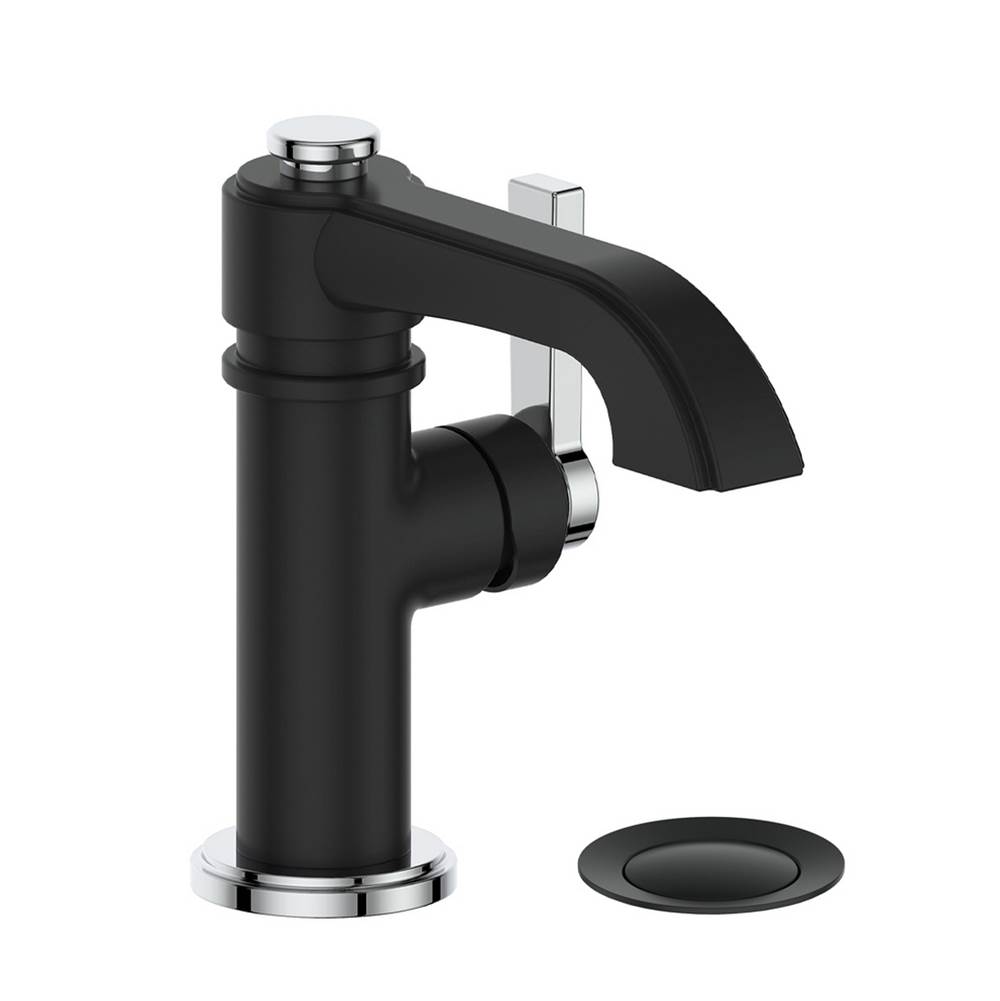 Vogt Zehn Lavatory Faucet with Pop-Up, Chrome, Matte Black