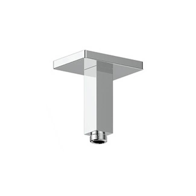 Vogt Square Shower Arm with Square Tube, 4'' Ceiling Mount, Chrome