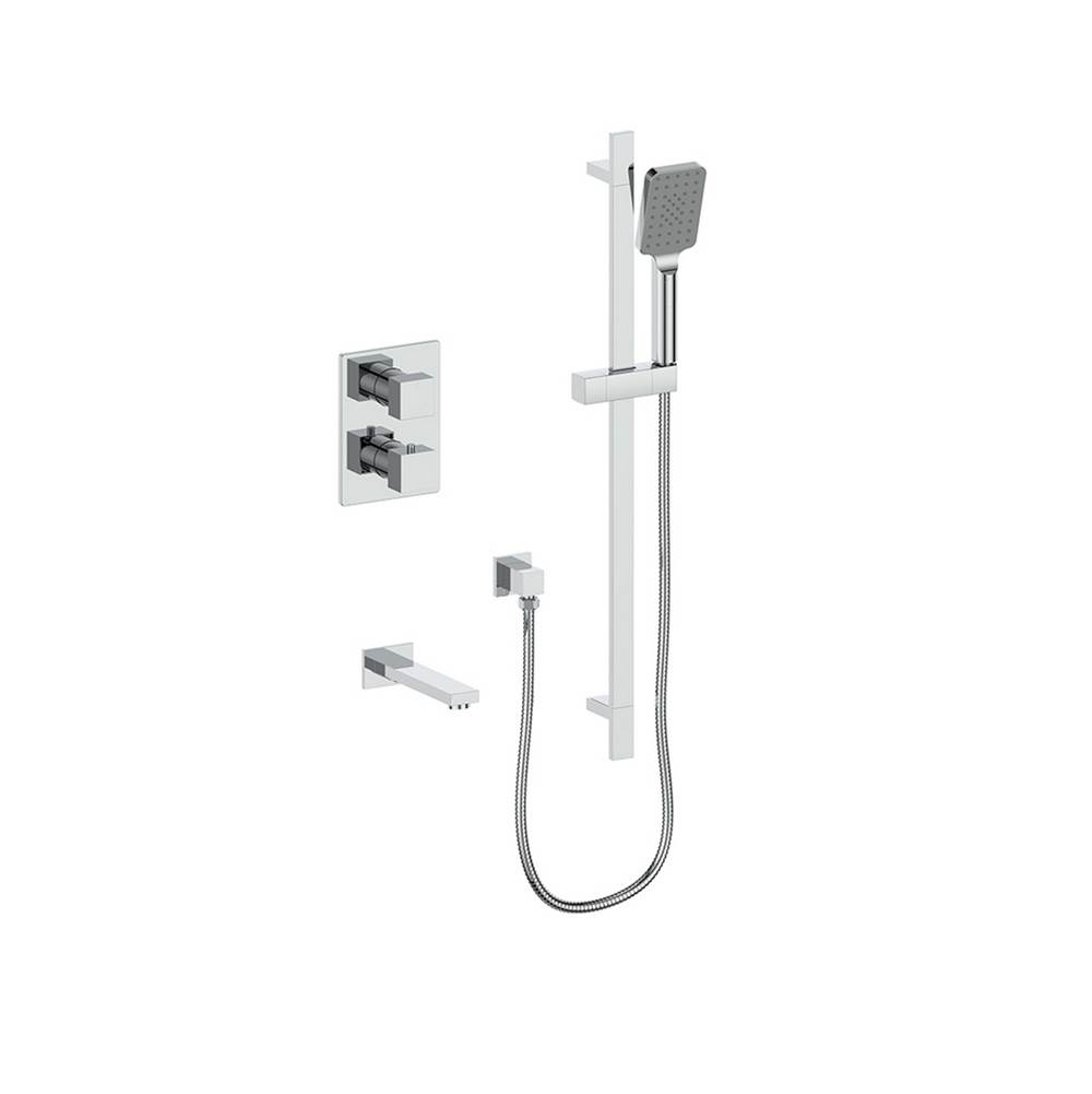 Vogt Kapfenberg 2-Way Thermostatic Set - Handheld and Spout, Chrome