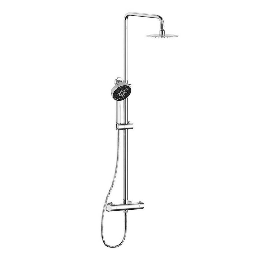 Vogt Exposed Thermostatic Shower Set with Column, Chrome