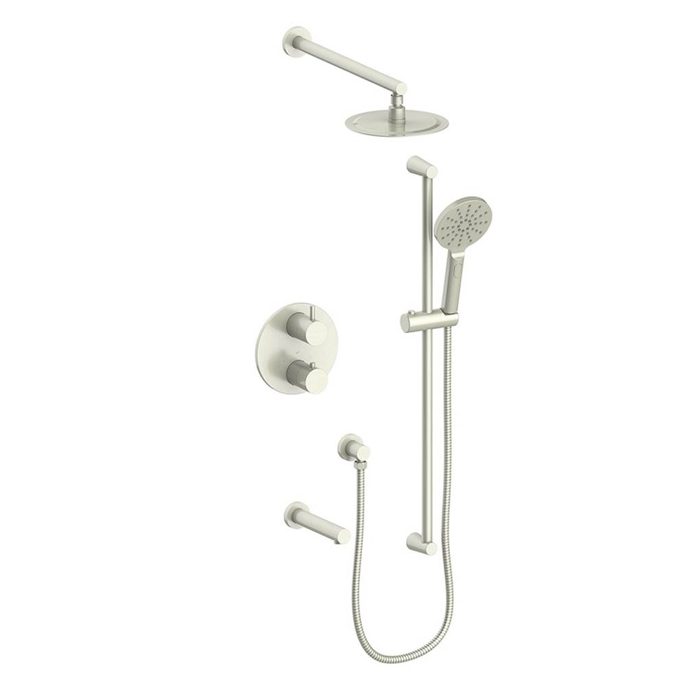 Vogt 3-Way Thermostatic Shower Set, Brushed Nickel