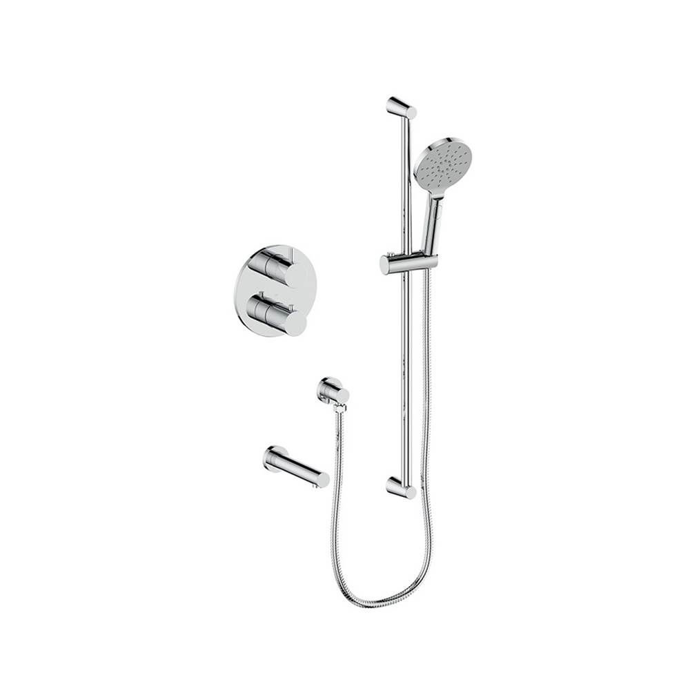 Vogt Worgl Trim for 2-Way Thermostatic Set - Handheld and Spout, Chrome