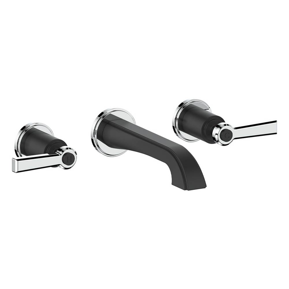 Vogt Zehn Trim for Wall Mount Lavatory Faucet without Pop-Up, Stainless Steel, Matte Black